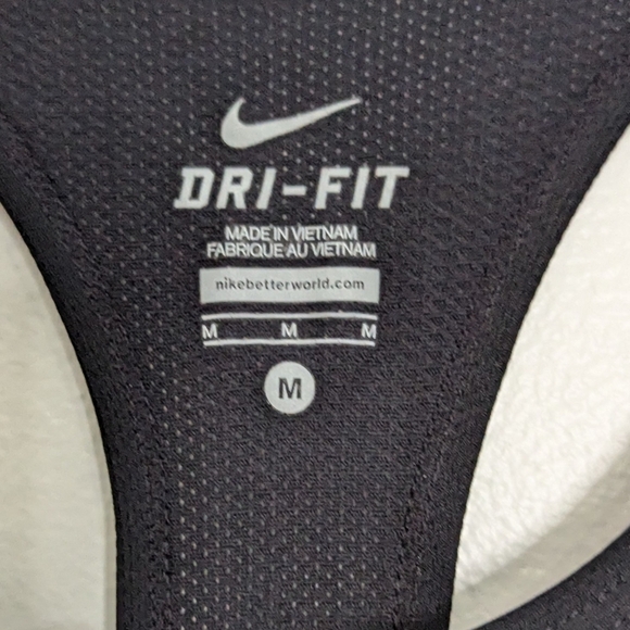 Nike Tank Women Medium Black Racerback Mesh Dri Fit - Picture 5 of 8
